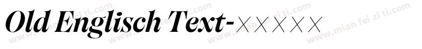 Old Englisch Text字体转换